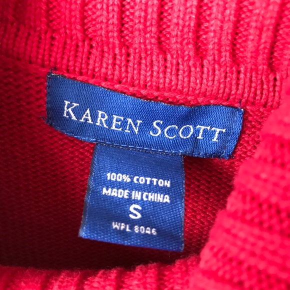 NWT Karen Scott #54 Marled Turtleneck Sweater - Picture 4 of 5